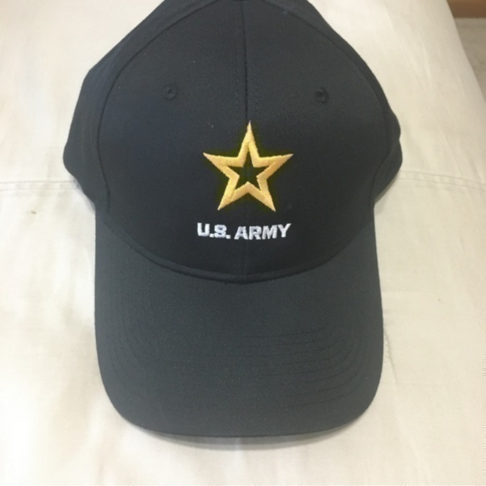 US Army black embroidered SnapBack hat NWOT
